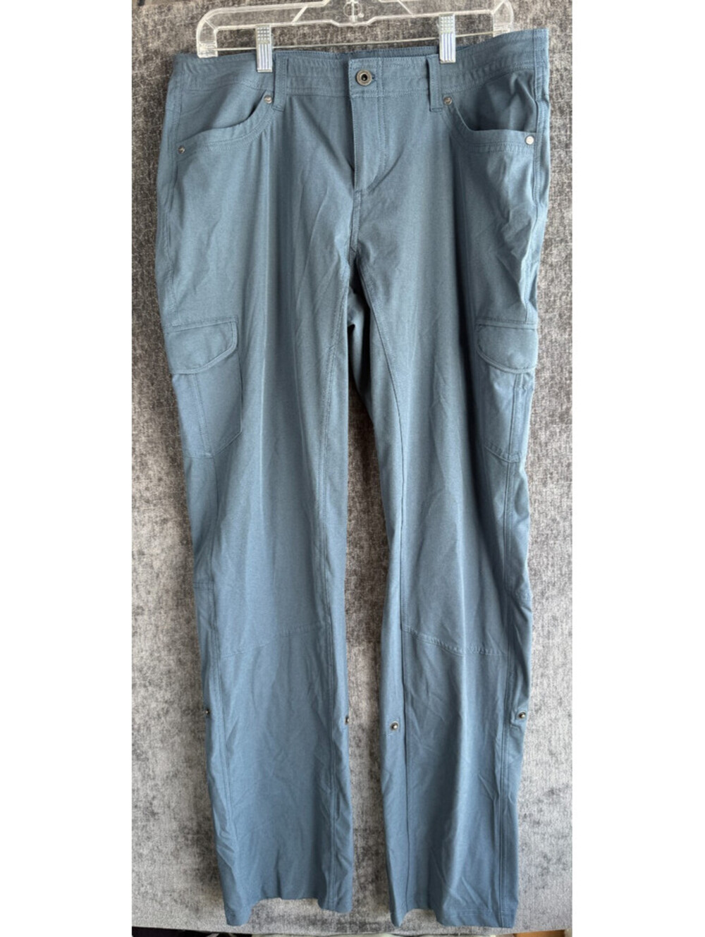 KUHL Splash Roll Up Pants Womens Size 12 Long Slate Blue Hiking Cargo Outdoor